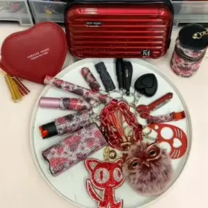 women self defense tools red heart dress self protection