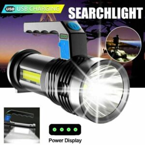 Led flashlight usb rechargeable Rechargeable COB Spotlight Light